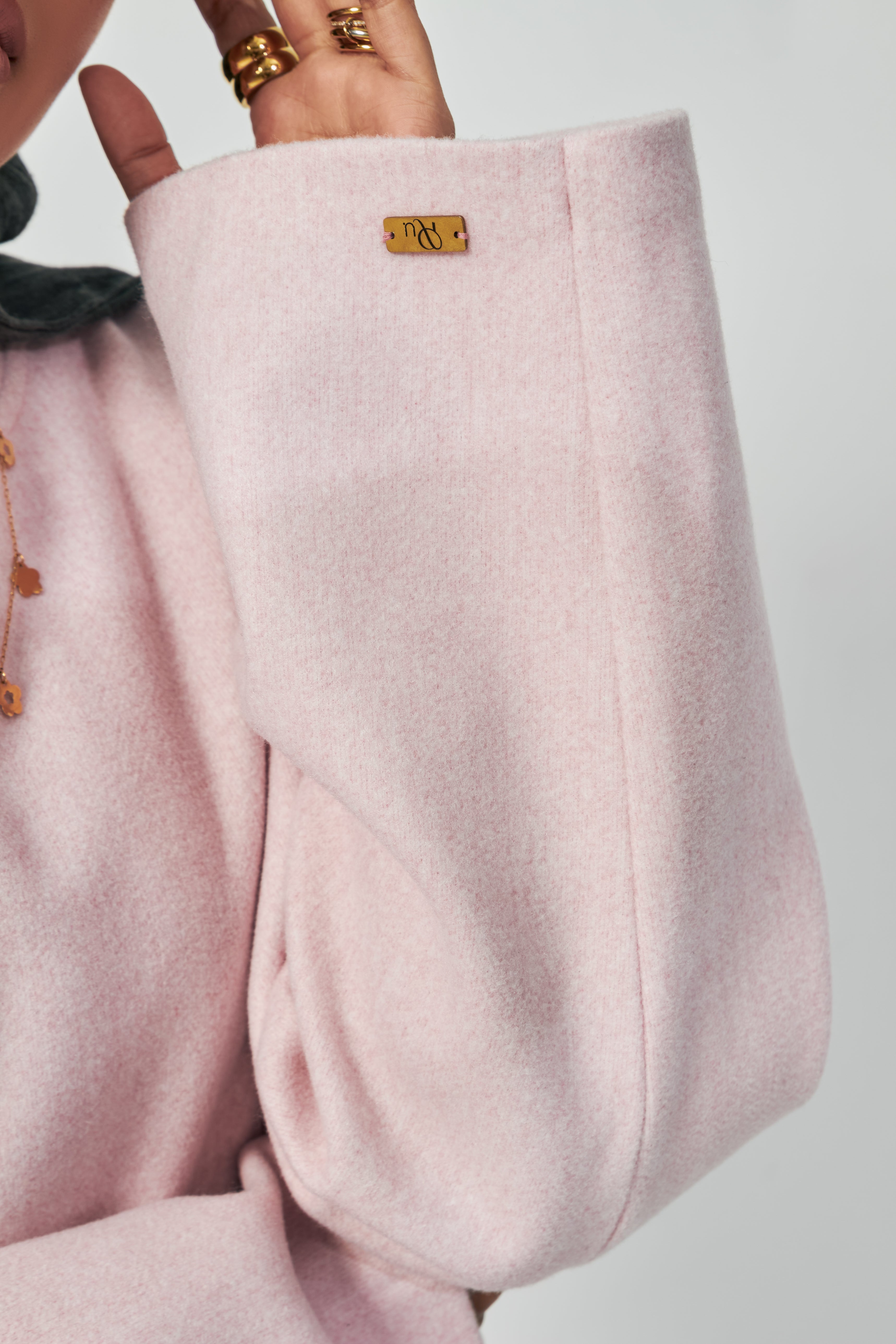Soft Wool oversized dress in Pink